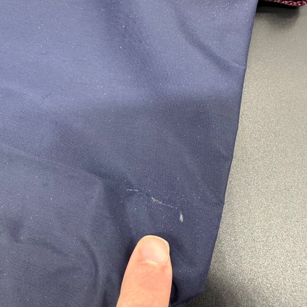 Vintage Travel Duffle Bag Luggage Gloria Vanderbilt Navy Burgundy 1980s Nylon - Picture 11 of 12